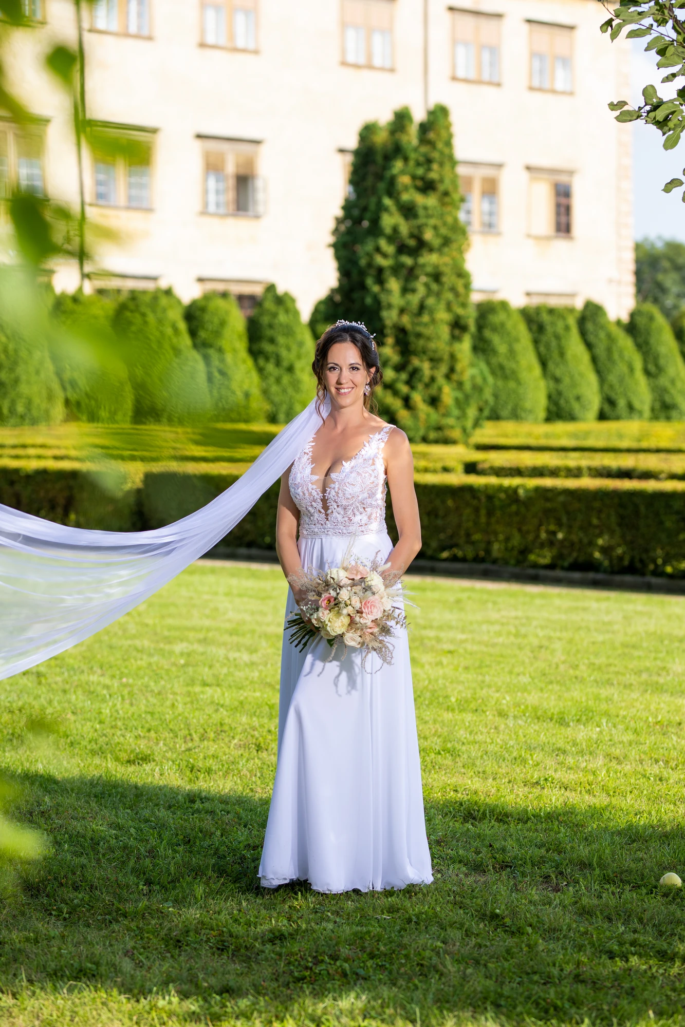 Portrétní focení nevěsty na zámku v Bučovicích