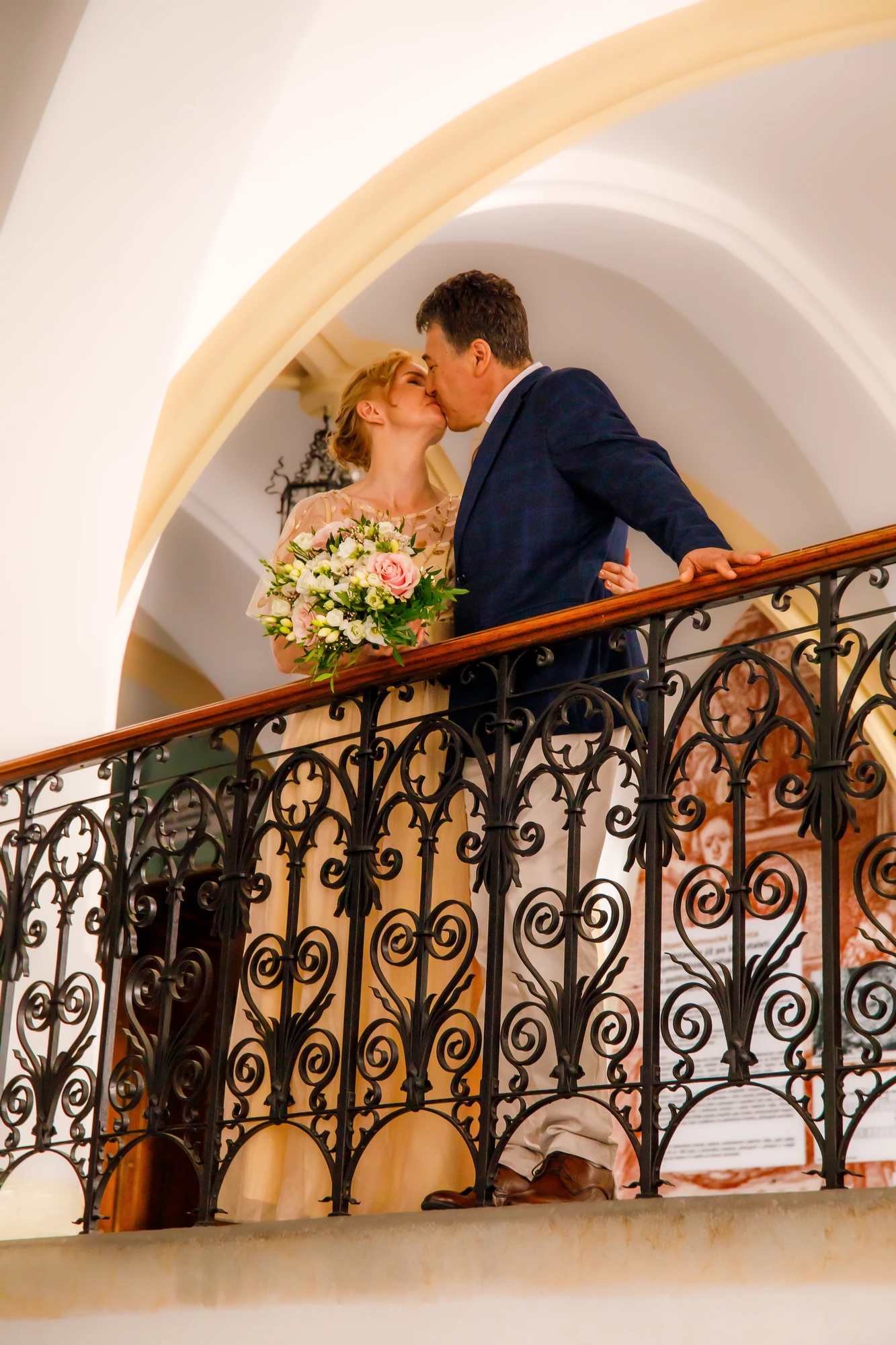 První novomanželský polibek — radnice Olomouc, Lucie a Ladislav