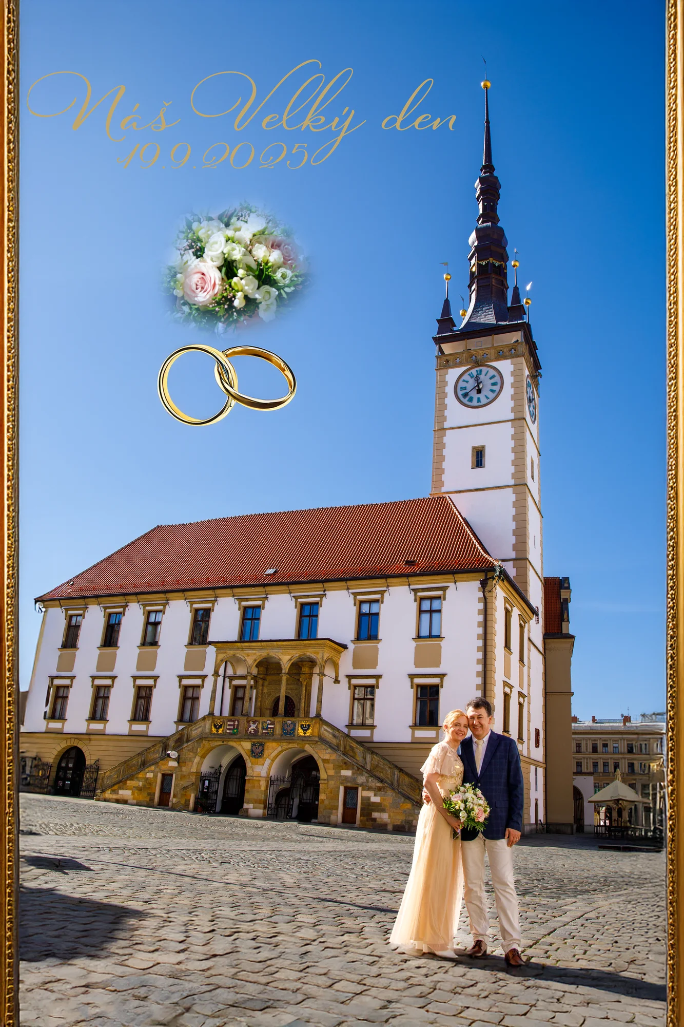 Novomanželé v zahradách — svatební fotografie Kroměříž, Tulec Trend Foto