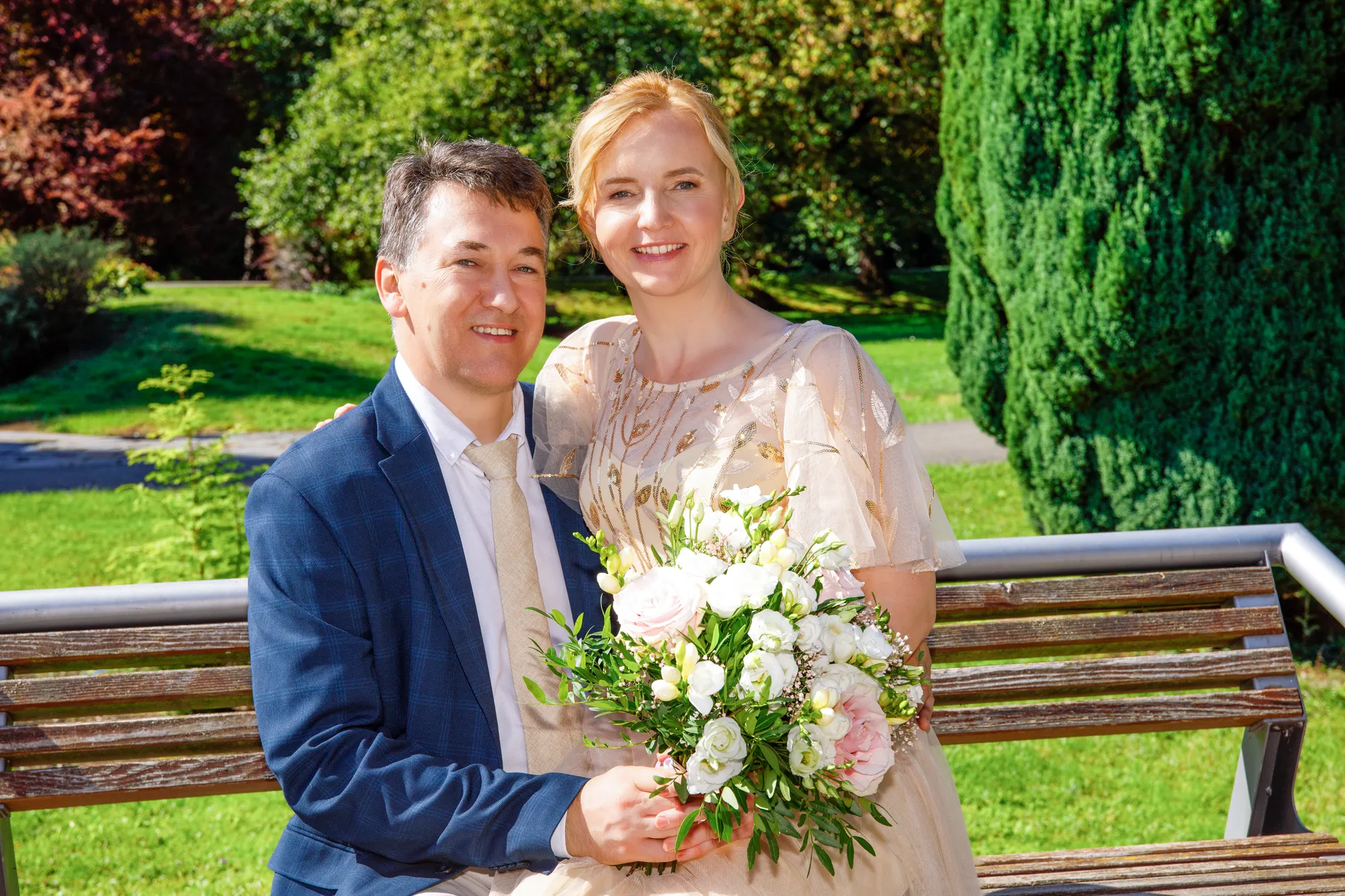 Závěrečný portrét novomanželů — Olomouc, Lucie a Ladislav 2025