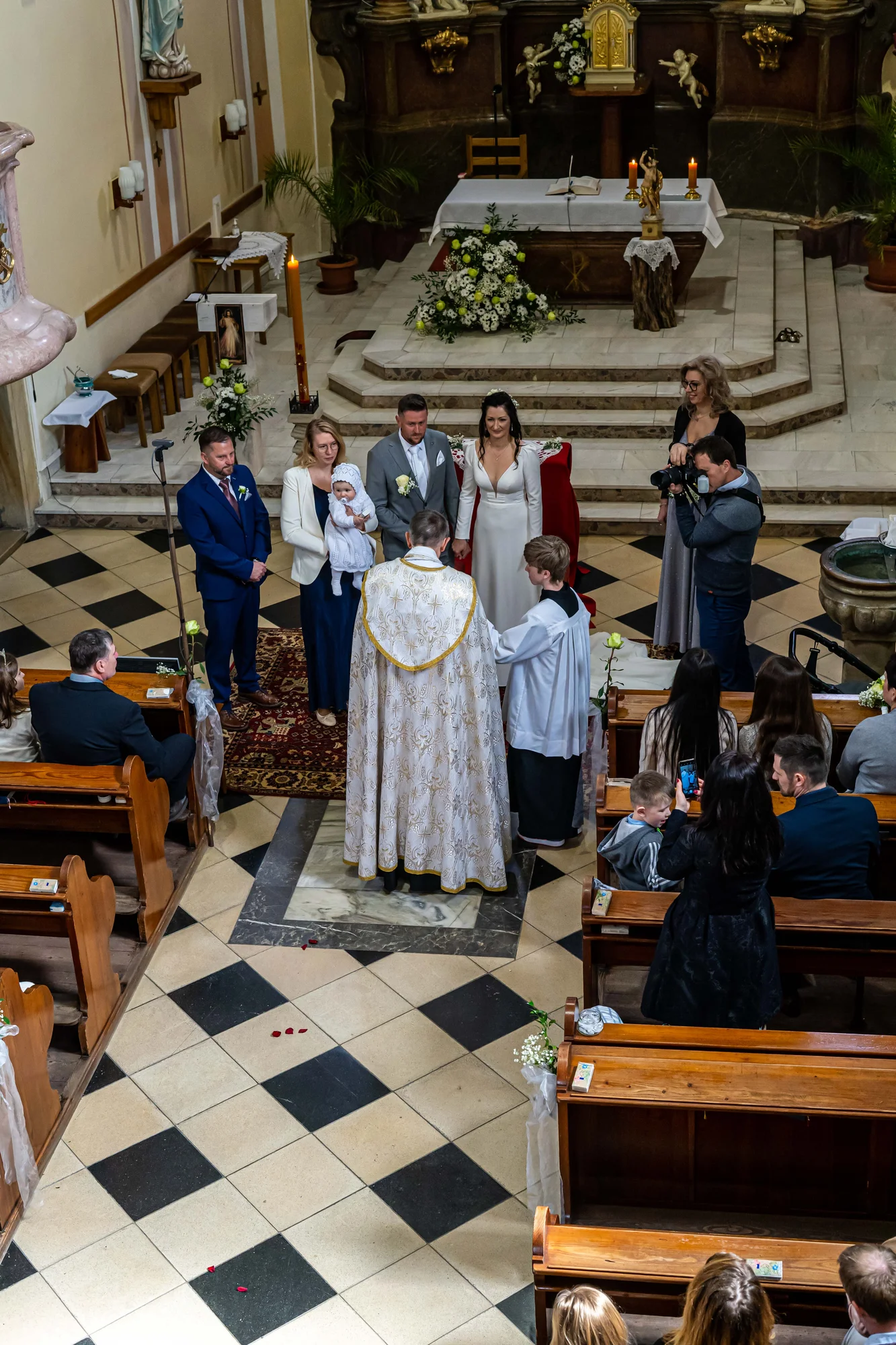 Křest dítěte — křtiny a svatba v jeden den, Olomouc 2023