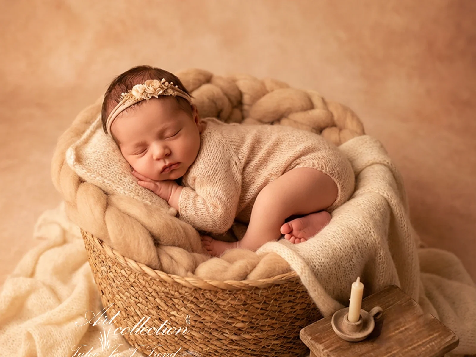 Holčička při newborn focení- Tulec Trend foto